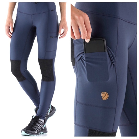 Fjallraven Pants - { Fjallraven } Abisko Trekking Tights Navy